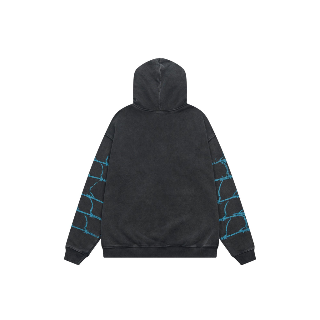 Valeforever Vale Hoodie Spider Web Print Cardigan