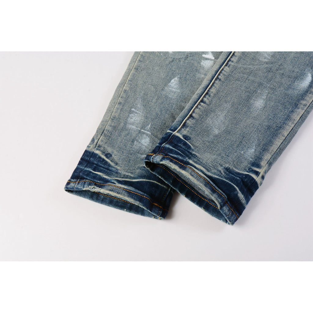 Mens trendy purple jeans, 100% cotton Pure Cotton High Street Trend