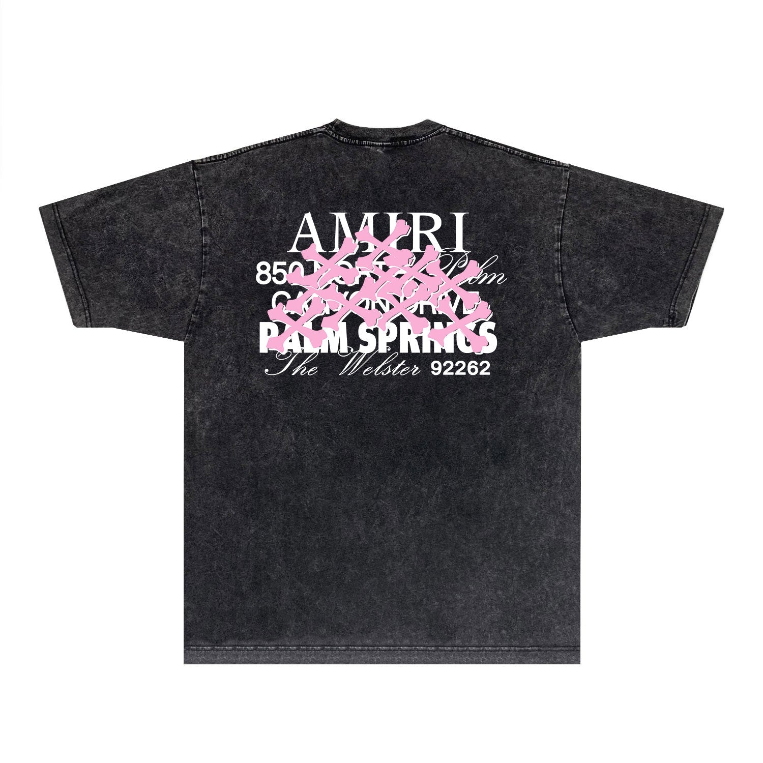 Amiri Washed Distressed T Shirt Printed Trendy Pure Cotton