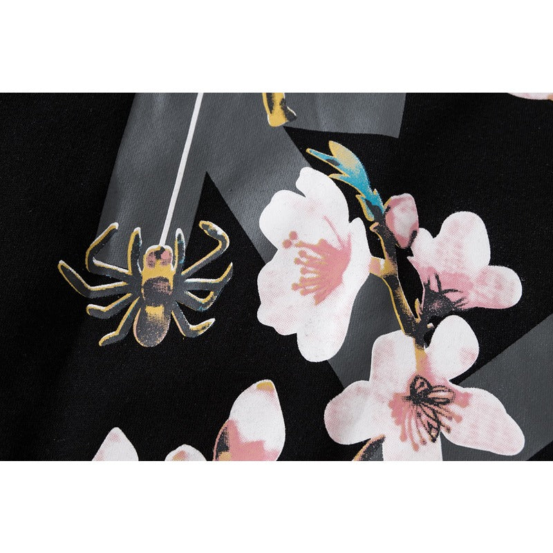 OW  hoodie Bee Flower Arrow pattern hooded
