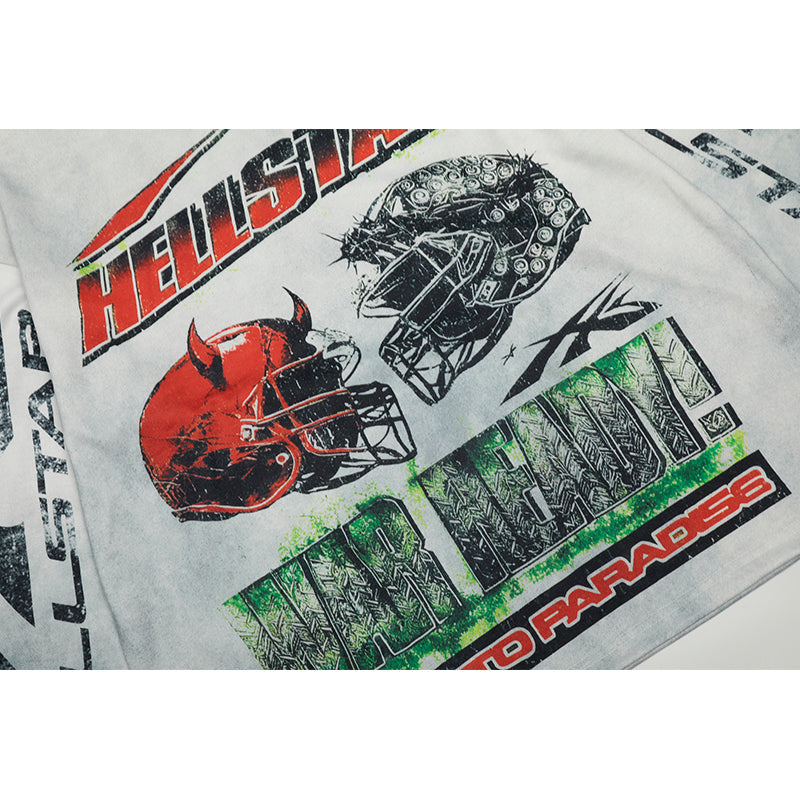 HS Long Sleeve Shirts Hip-hop loose oversize