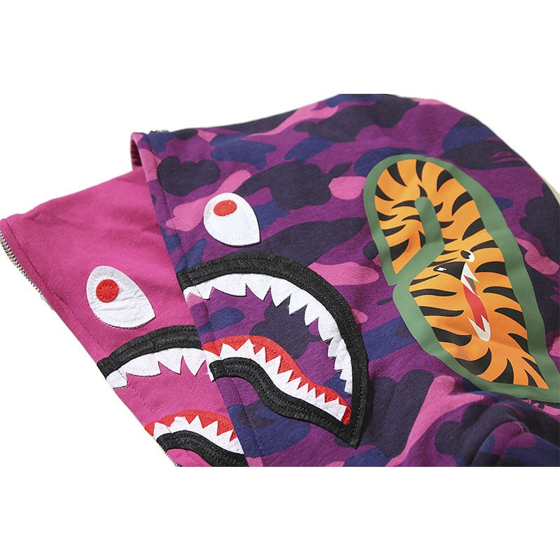 Ape Hoodie Camouflage Alphabet Double Hat Sweater Autumn Winter
