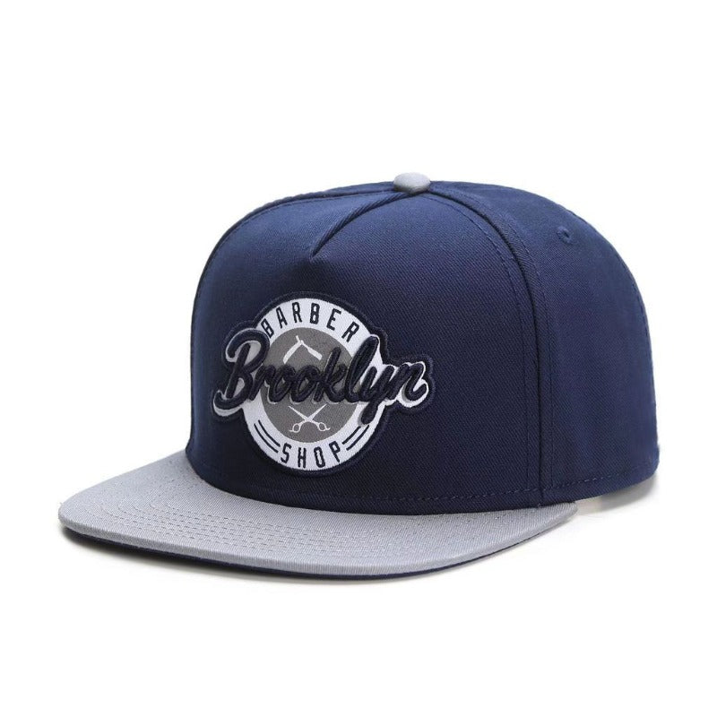 Trendy flat brimmed hat brooklyn men's and women's adjustable hat
