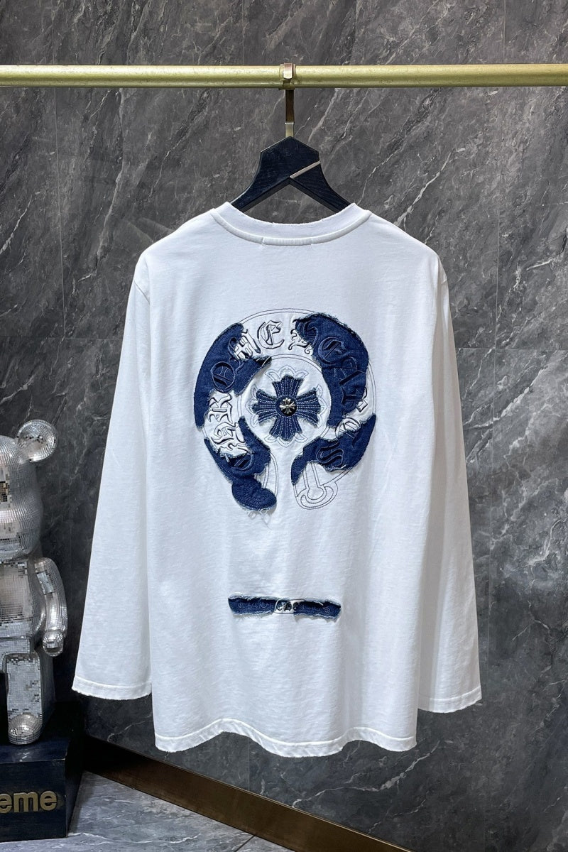 Chrome heart Long Sleeve Shirts High-quality 100% cotton streetwear