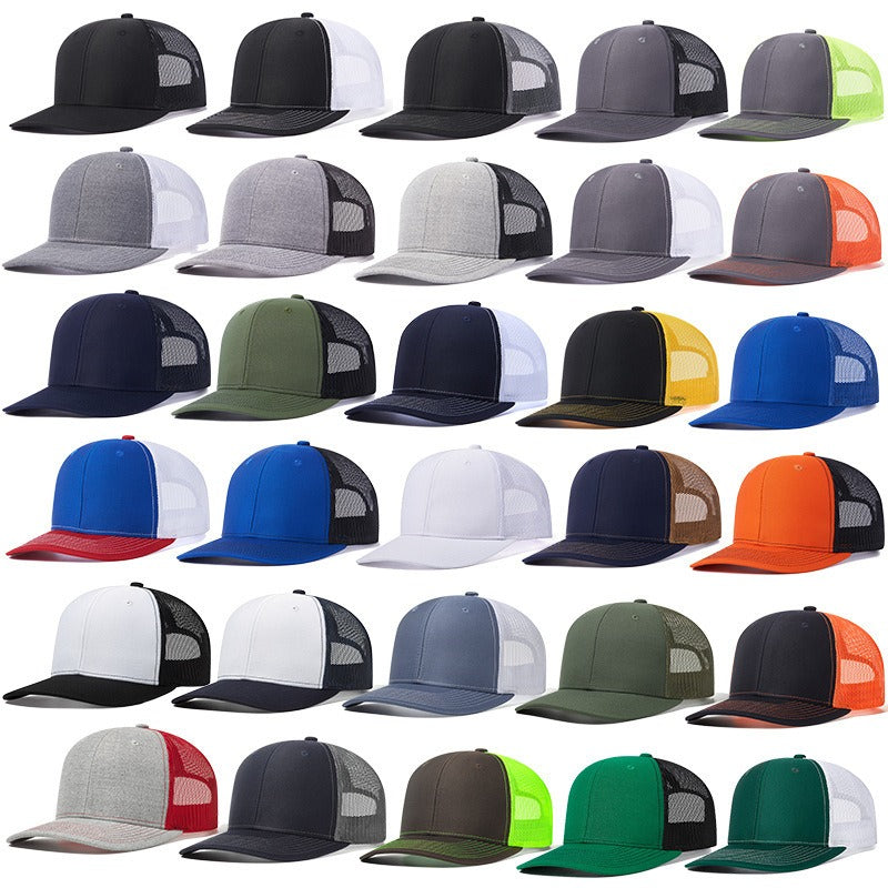 Trendy flat brimmed snapback hats sunshade net hat