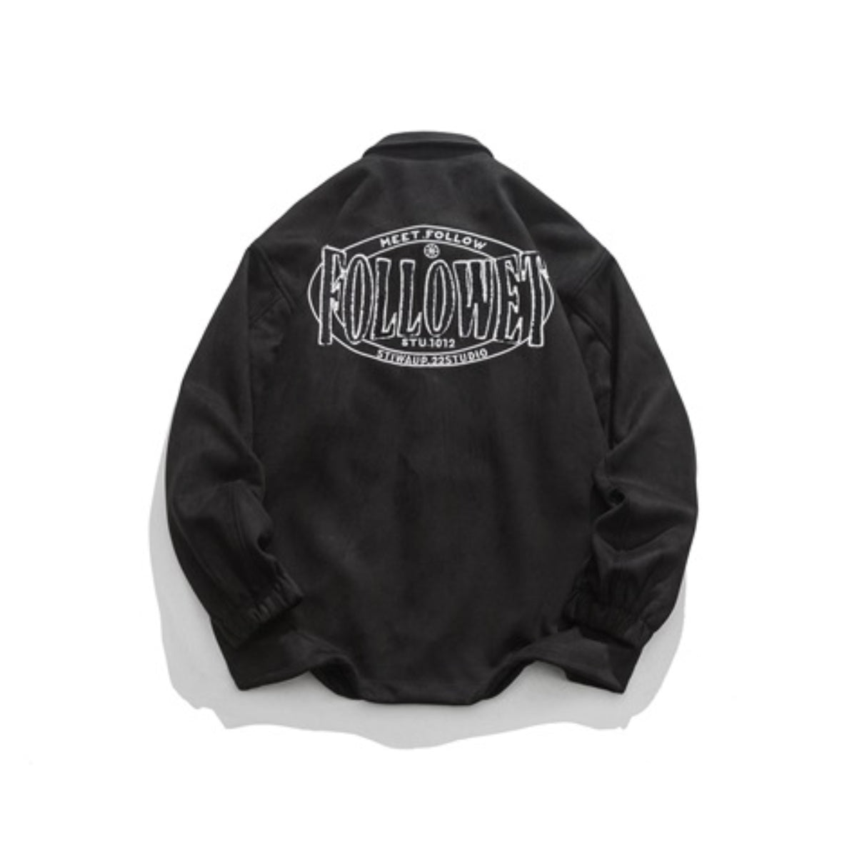 Unisex Jacket Vintage Embroidered Jacket Men's and Women's Loose Casual Suede Coach Jacket