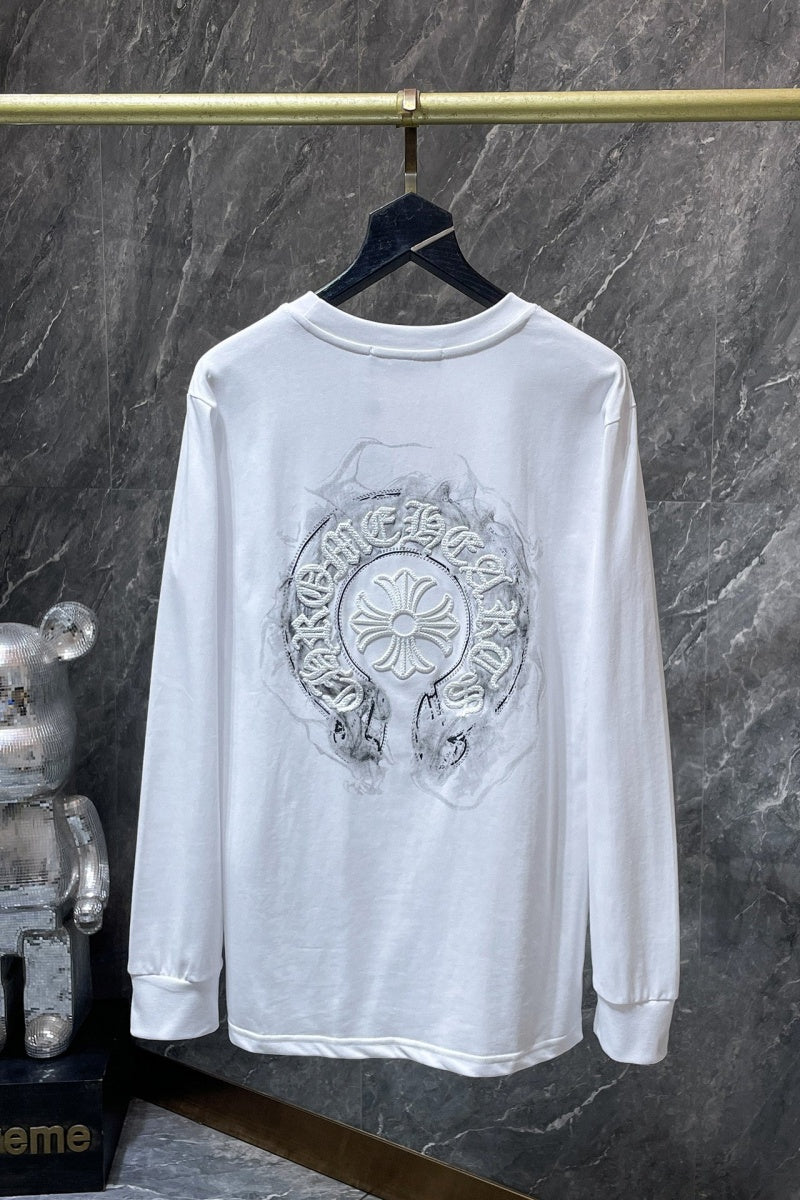 Chrome heart Long Sleeve Shirts High-quality 100% cotton streetwear