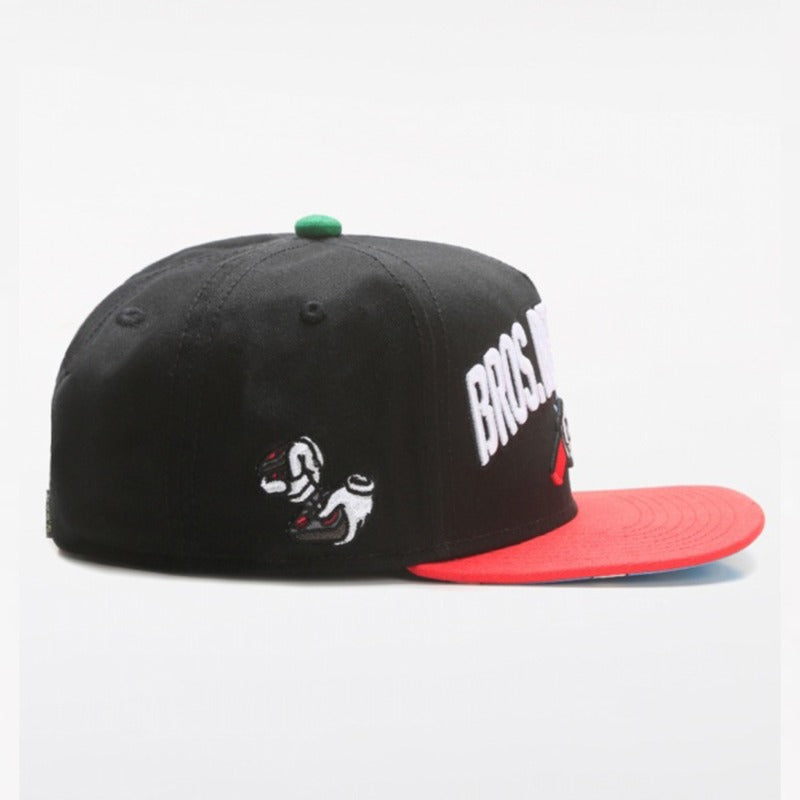 Trendy flat brimmed snapback hats adjustable