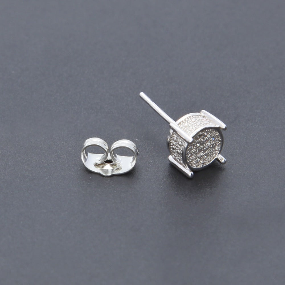 Earrings Zircon Round Earrings Spectrum