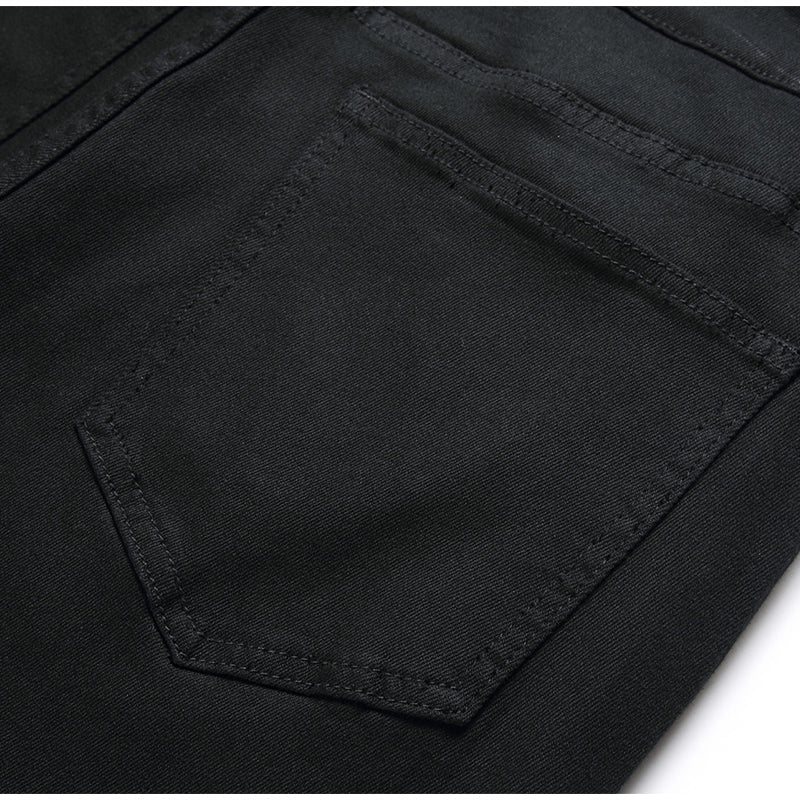 Mens Fashion Jeans pure black 5609#