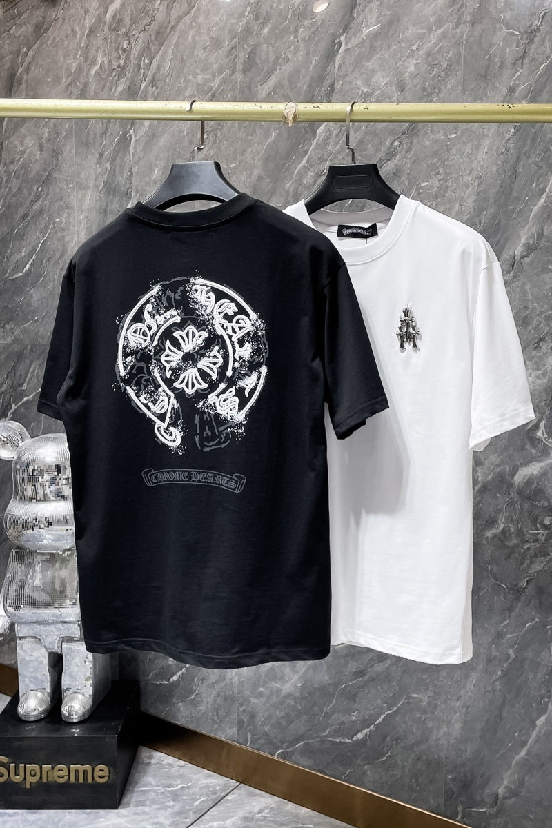 Chrome heart T shirts High-quality 100% cotton streetwear