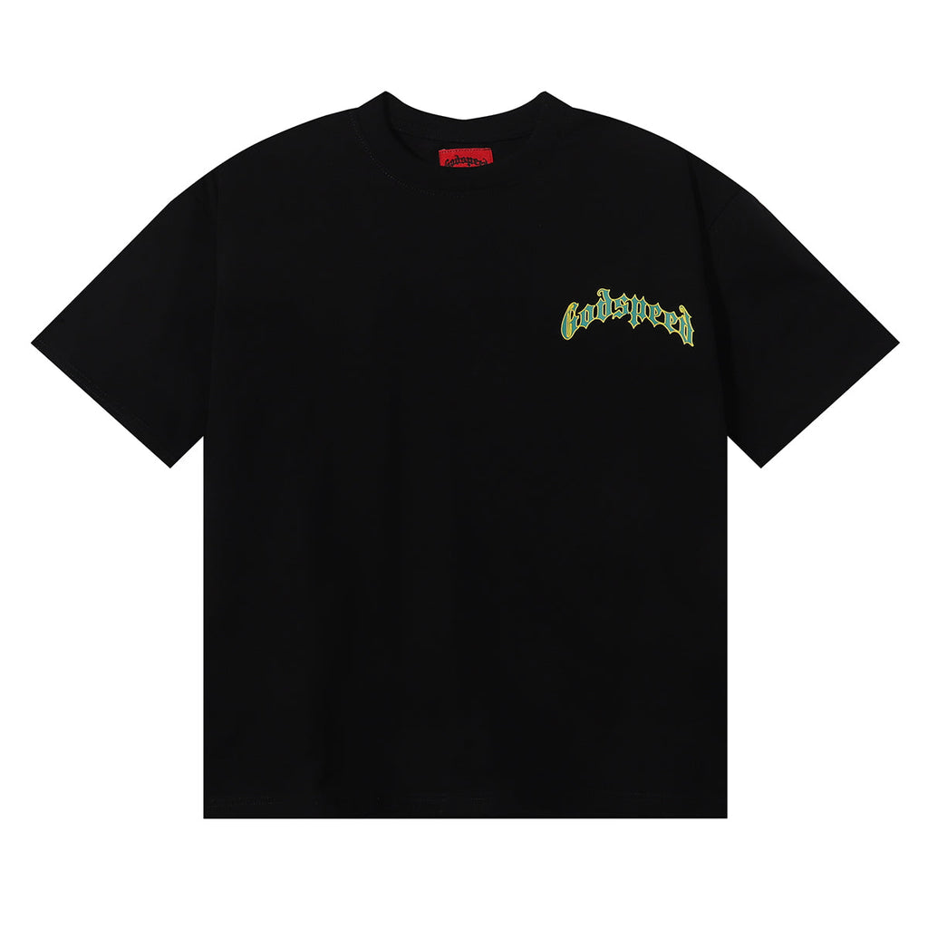 Godspeed T Shirts Masked Man Printed Cotton Crew Neck Short Sleeve Men and Women