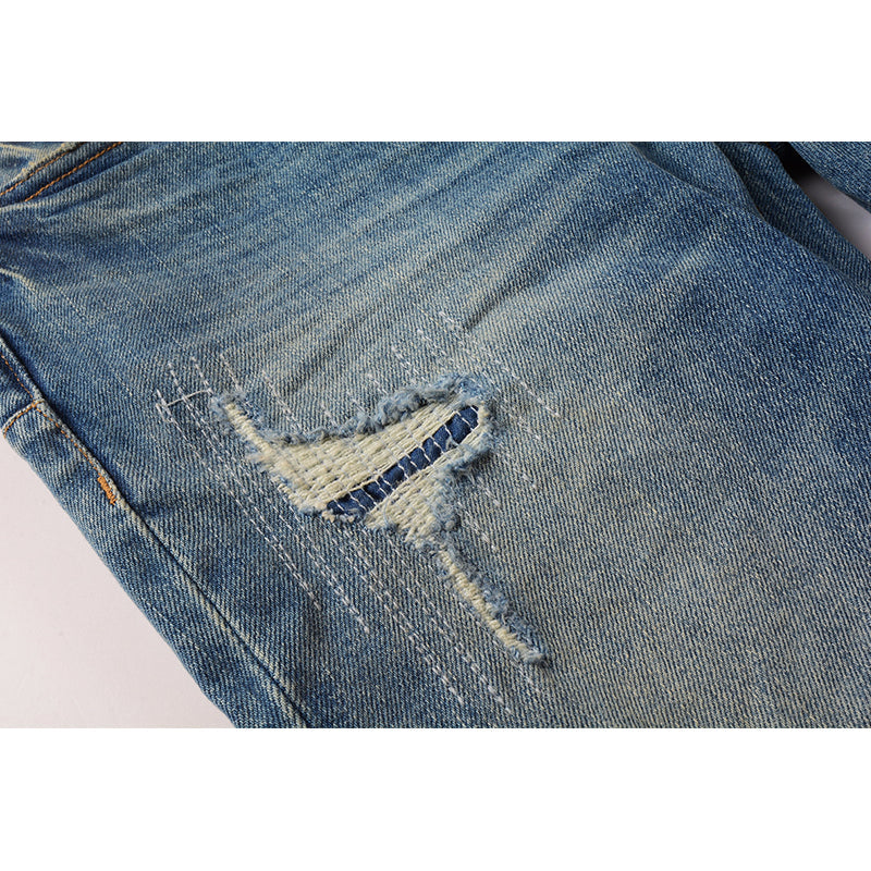 Mens trendy purple jeans, 100% cotton Pure Cotton High Street Trend