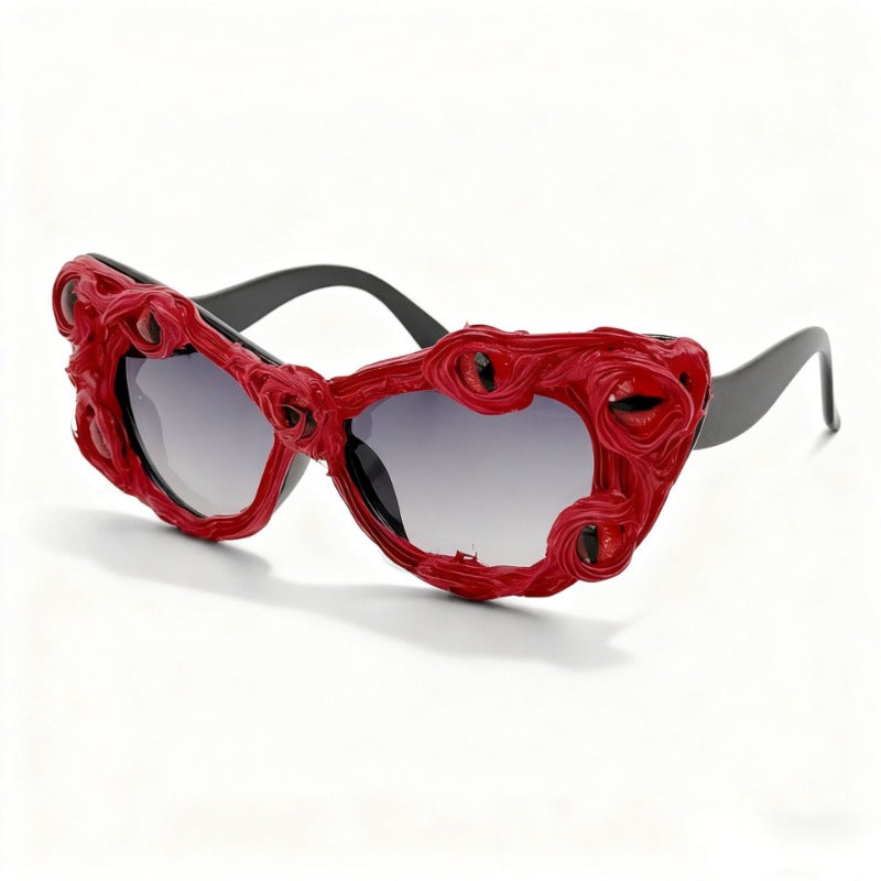 Trendy punk glasses devil eyes halloween gothic style