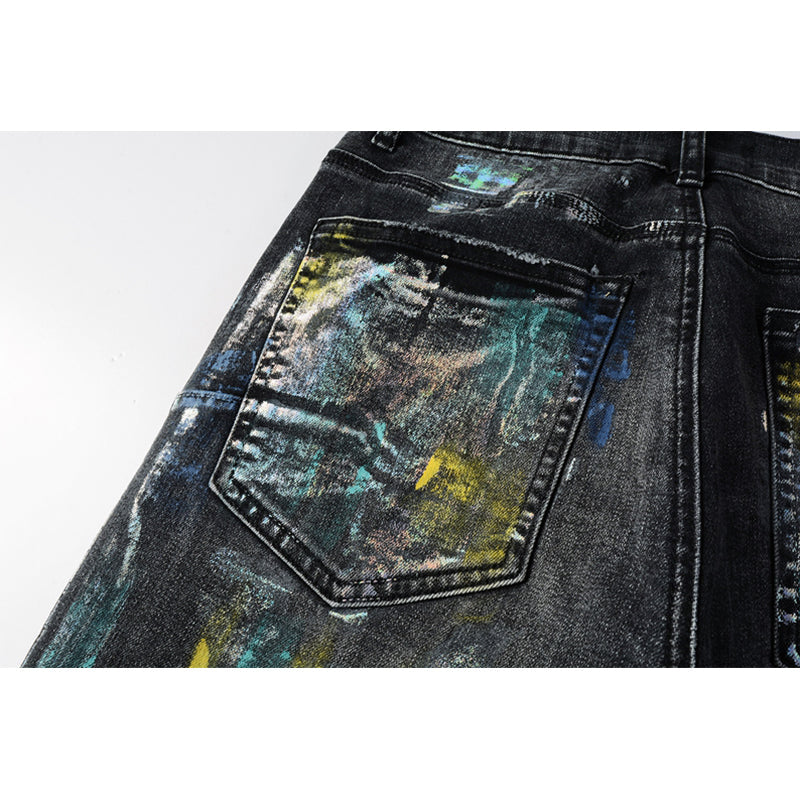 Mens trendy purple jeans, 100% cotton Pure Cotton High Street Trend