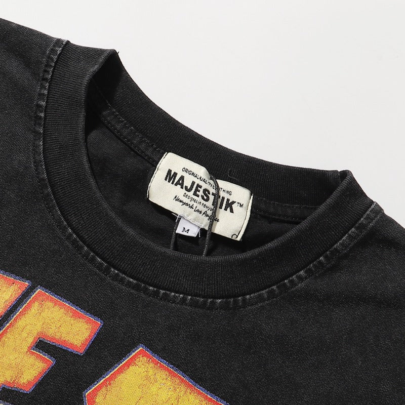 MAJESTIK T Shirts Treet Artist Garment Dyed Print Crop Tee