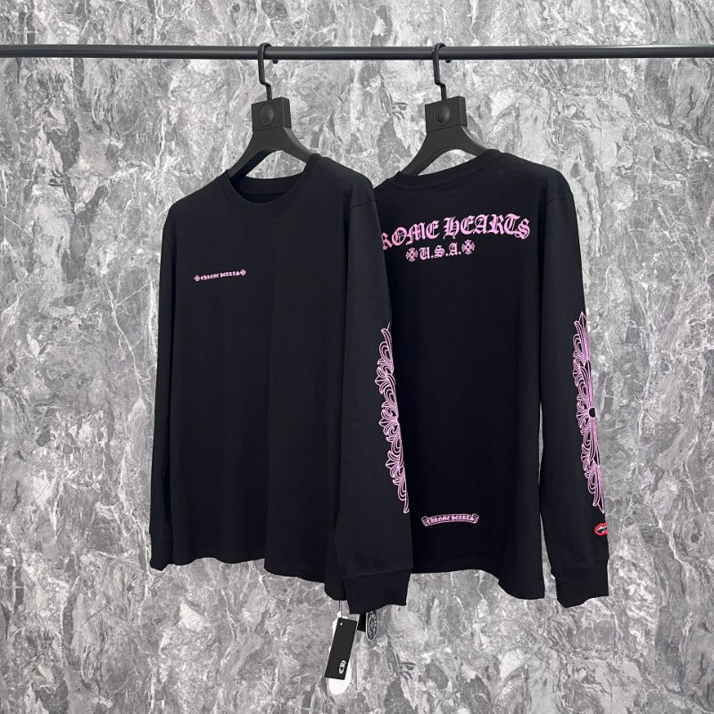 CHH  Heart Long Sleeve Shirt Unisex Fashion Loose Long Sleeve Shirt