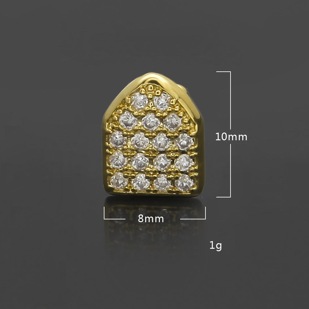 Grillz Diamond Gold Braces Zircon Single Spectrum