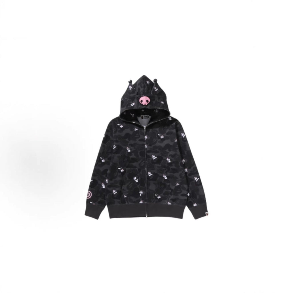 Bathing ape hoode bape co-branded hello kitty kuromi looseoutwearautum