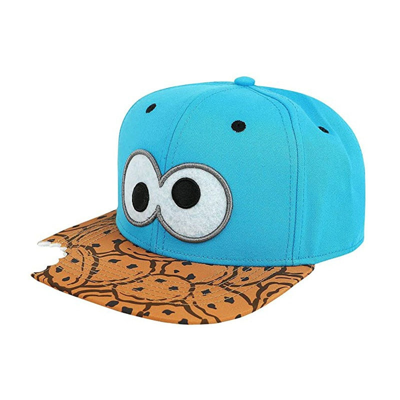 Trendy flat brimmed snapback hats notched gray pizza pizza
