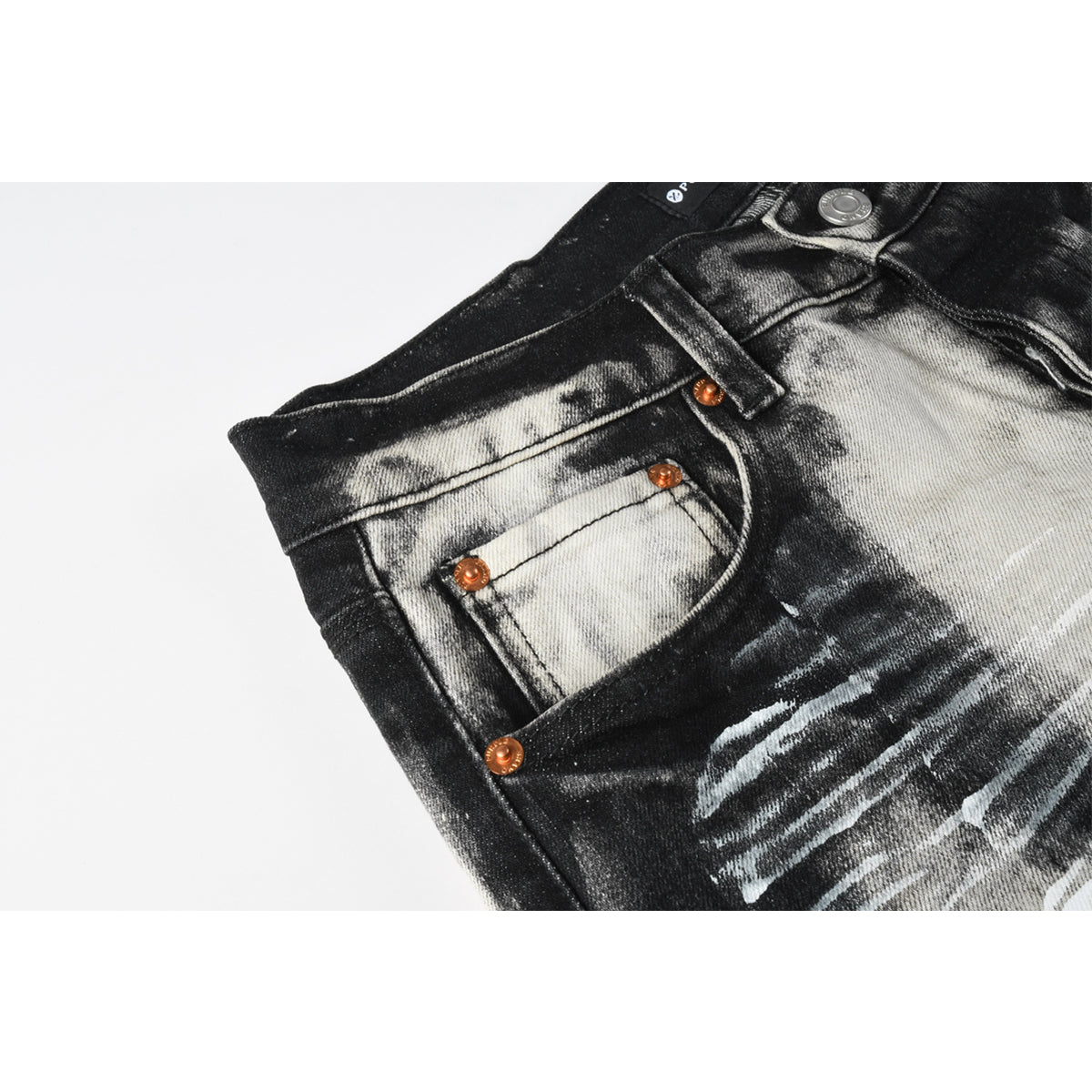 Mens trendy purple jeans, 100% cotton High Street Distressed