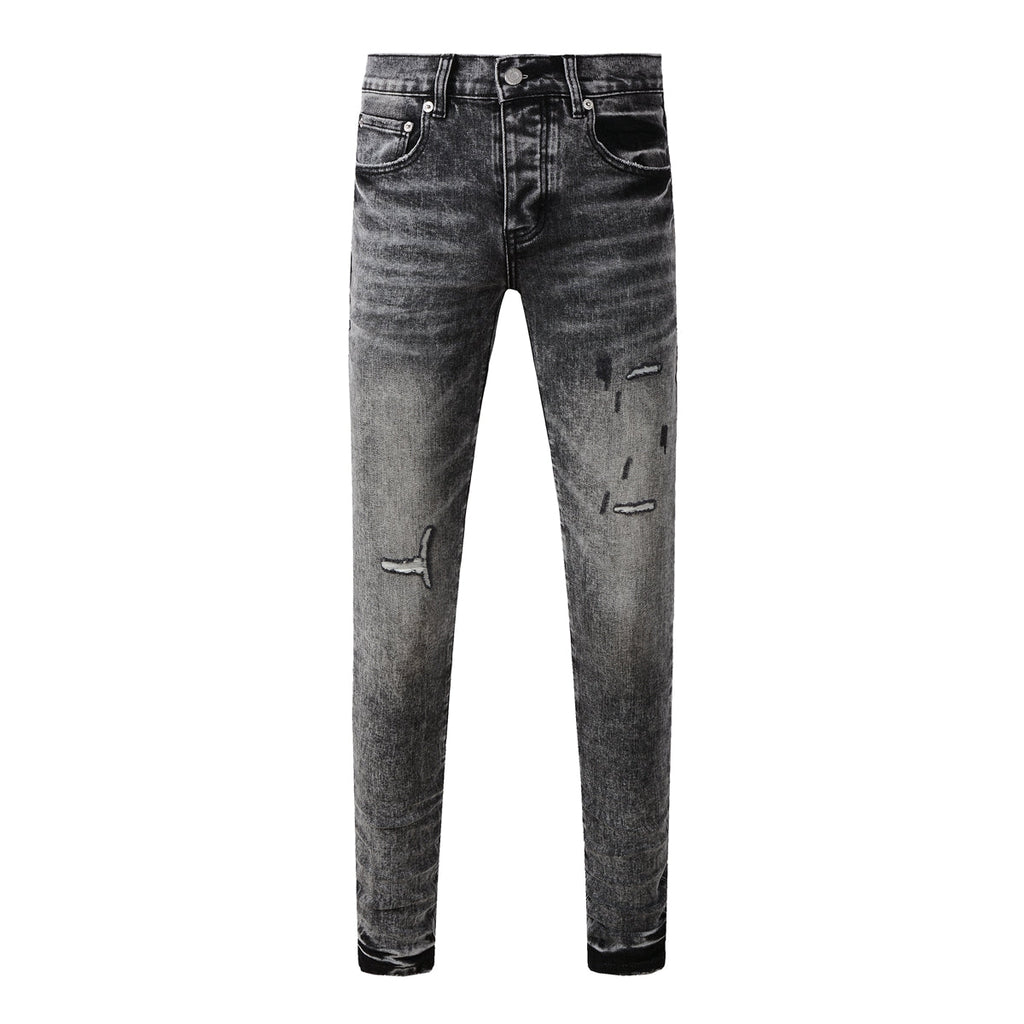 Mens trendy purple jeans, 100% cotton Pure Cotton High Street Trend