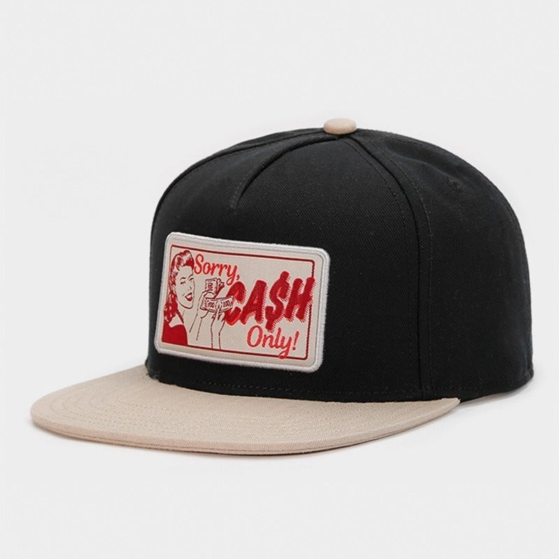 Trendy flat brimmed snapback hats sunshade breathable
