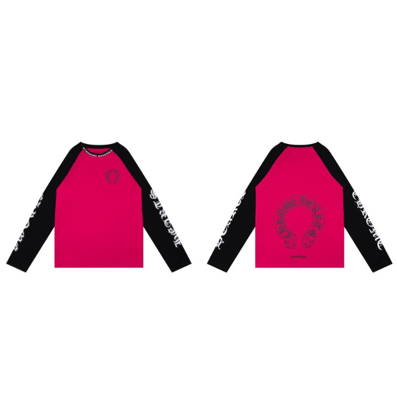 CHH  Heart Long Sleeve Shirt Unisex Fashion Loose Long Sleeve Shirt