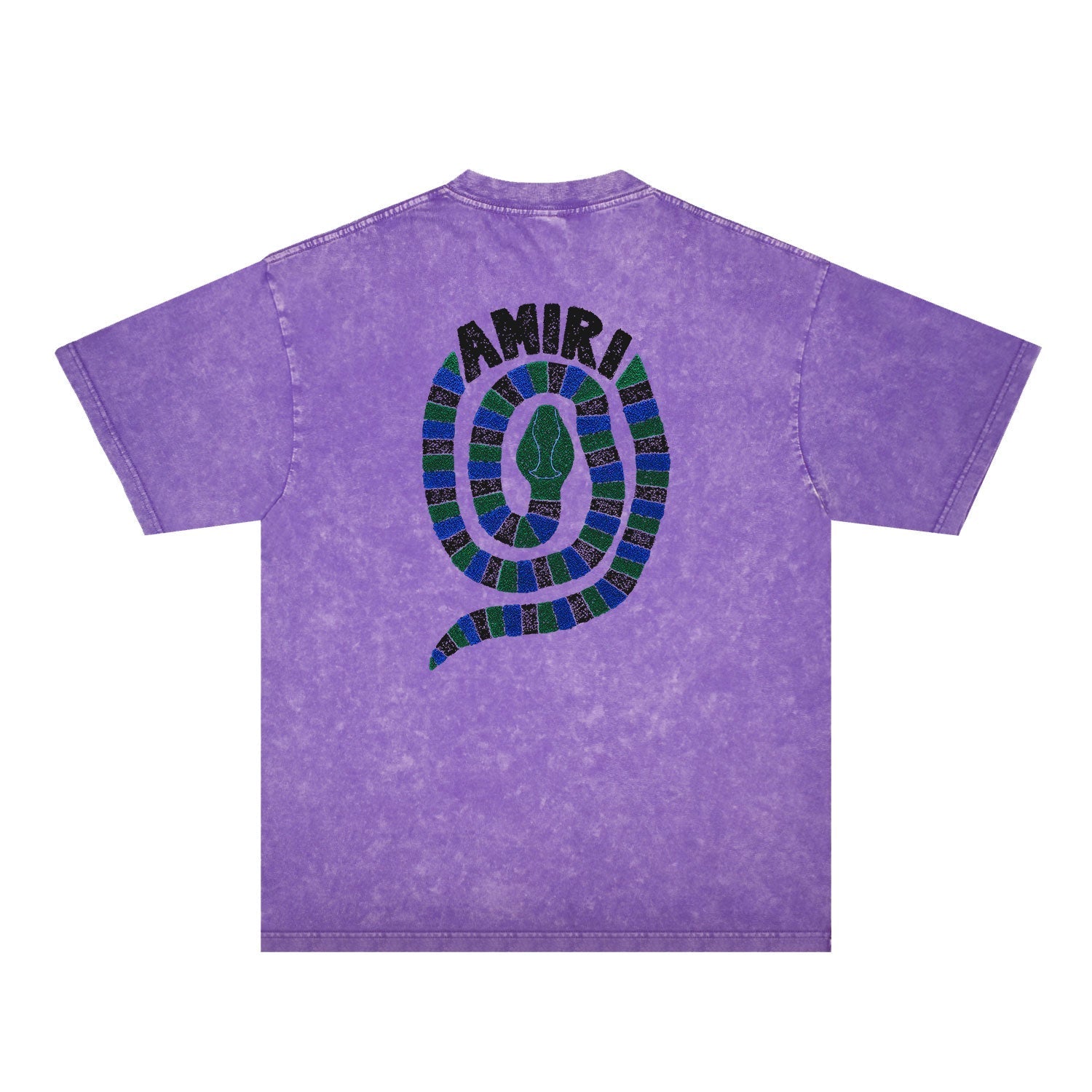 Amiri Washed Distressed T Shirt Printed Trendy Pure Cotton