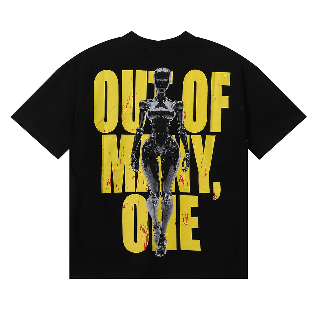 Godspeed t Shirts Technology Robot Printing Cotton Casual Short Sleeve Men and Women