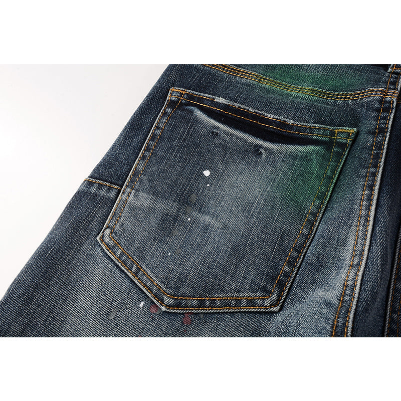 Mens trendy purple jeans, 100% cotton Pure Cotton High Street Trend