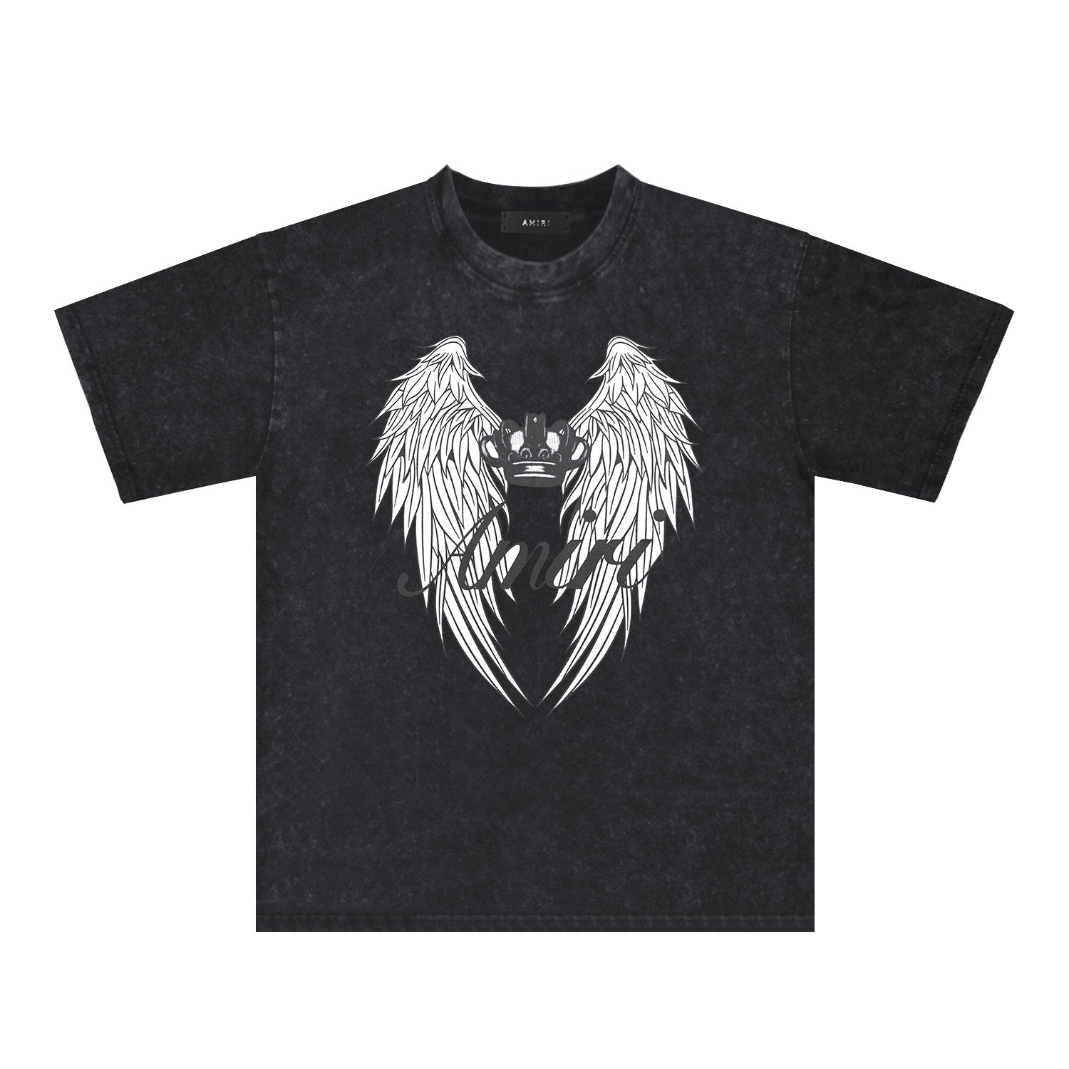 Amiri Washed Distressed T Shirt Printed Trendy Pure Cotton