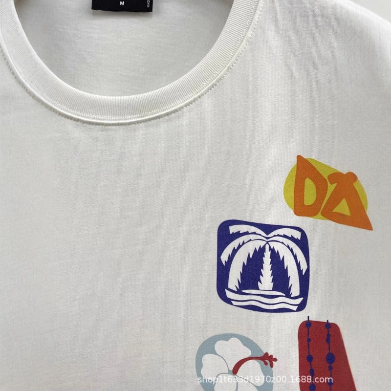 DSQ2 T Shirts D2 Color Printed Short Sleeves