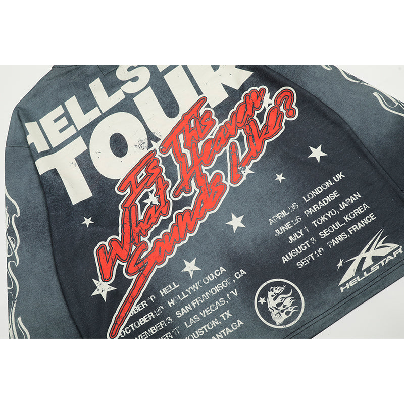 HS Long Sleeve Shirts Hip-hop loose oversize