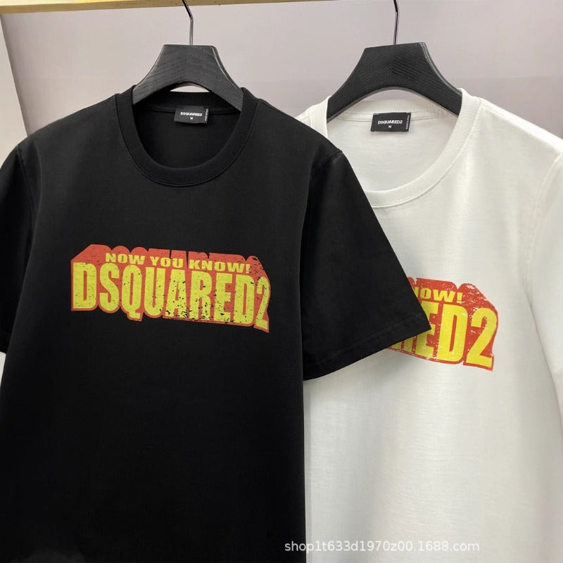 DSQ2 T Shirts Color Letter Trend Brand