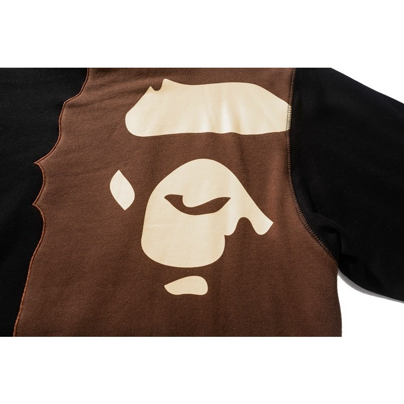 Bathing Ape Hoodie Man Alphabet Print Solid Color Shark