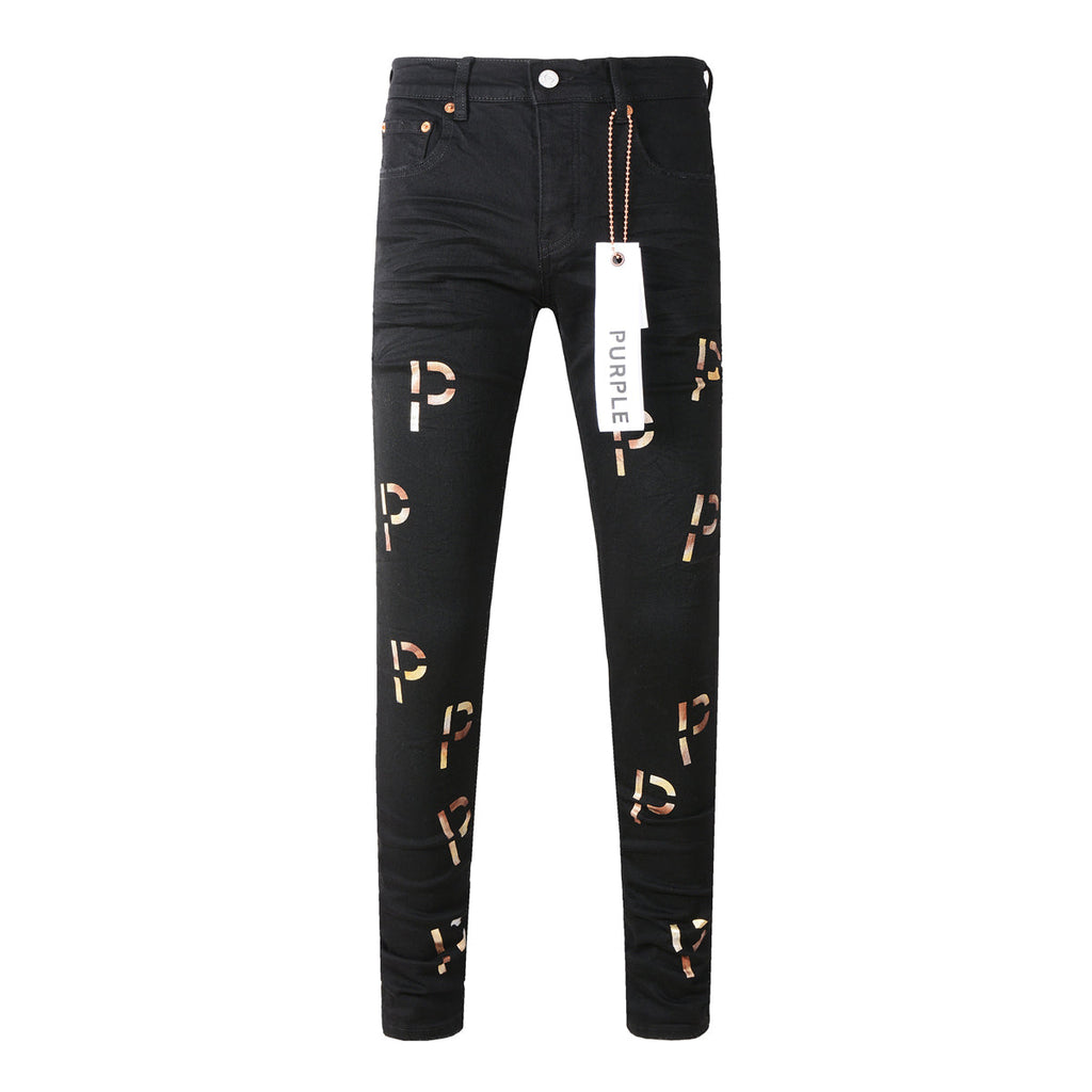 Mens trendy purple jeans, 100% cotton Pure Cotton High Street Trend