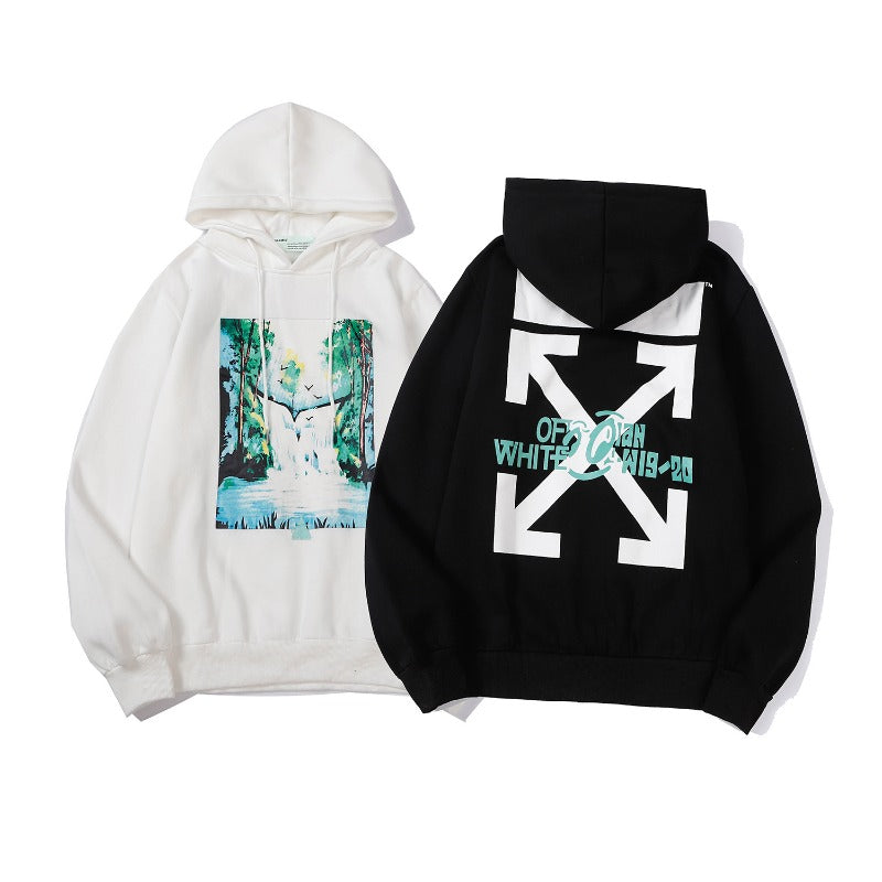 OW  hoodie speed bump landscape illustration fleece hooded