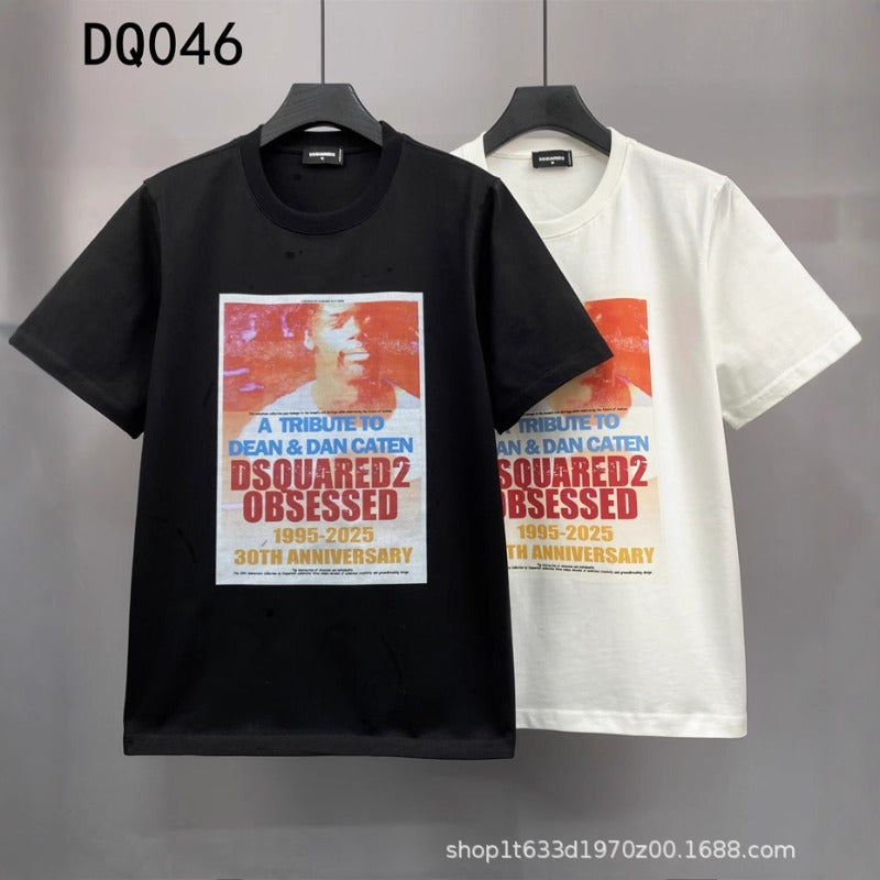 DSQ2 T Shirts Retro Printing Trendy Brand