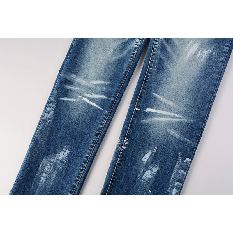 Mens trendy purple jeans, 100% cotton Pure Cotton High Street Trend