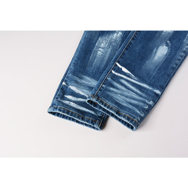 Mens trendy purple jeans, 100% cotton Pure Cotton High Street Trend
