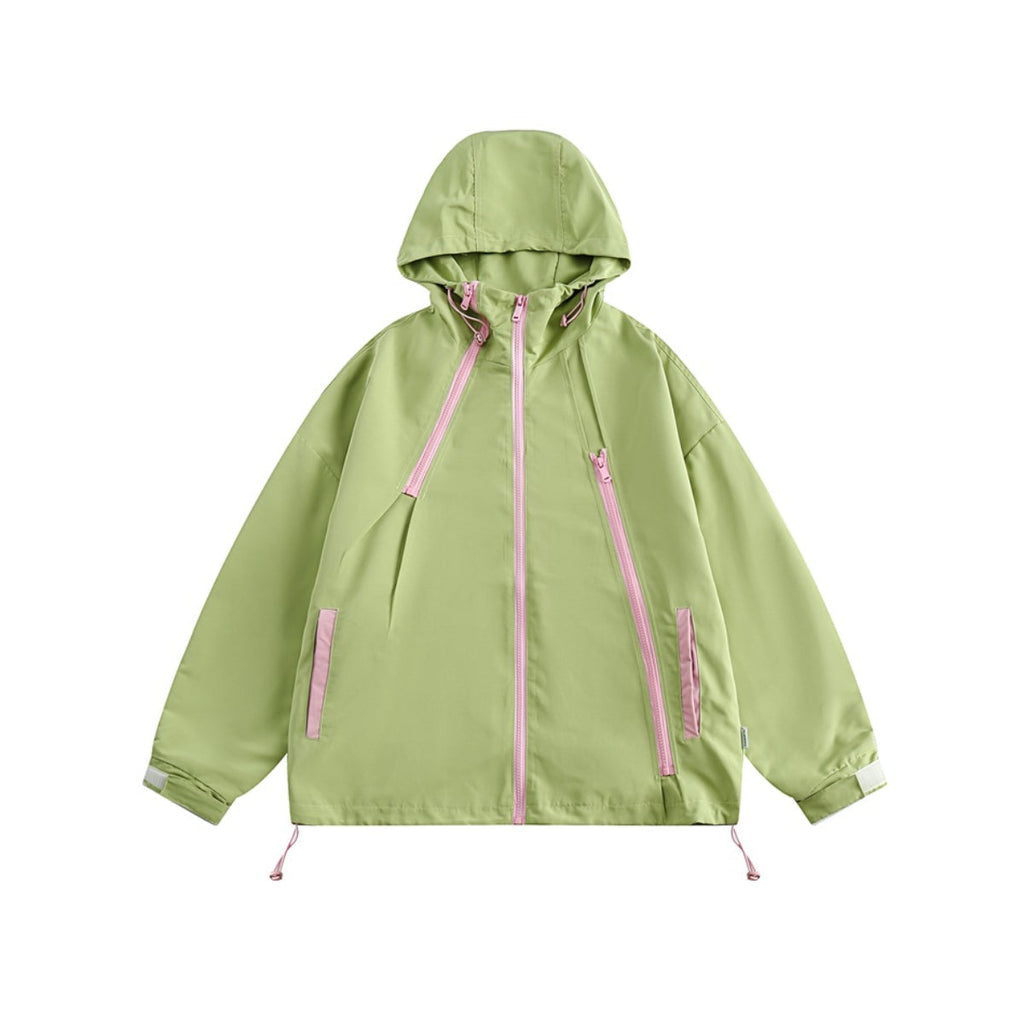 Unisex Jacket Zipper Mechanical Style Outdoor Jacket Coat Hooded Jacket