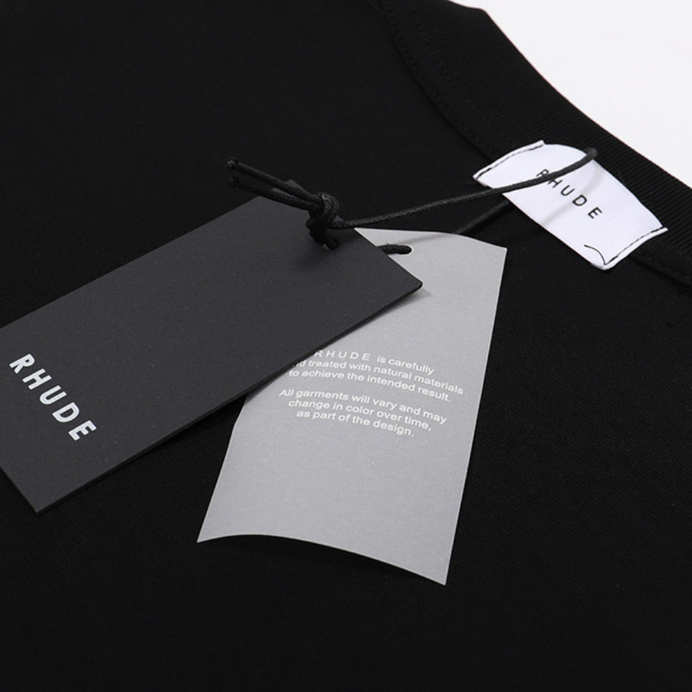 Rhude T Shirt Micro Label Alphabet Art Abstract Short Sleeve T-Shirt