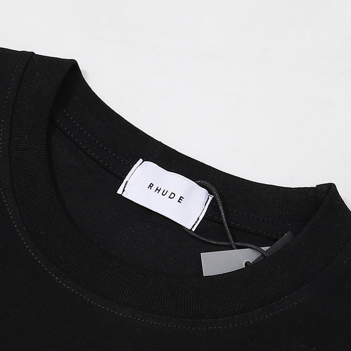 Rhude T Shirts Sardines Badge Printing Cotton Casual Short Sleeve Men and Women