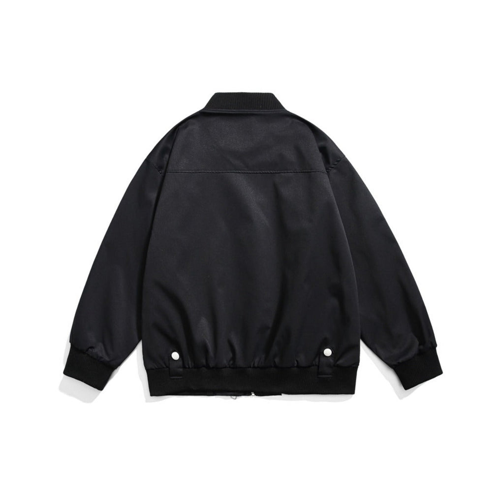 Unisex Jacket Zipper Decorations Vintage Overalls Jacket Men and Women Loose Jacket