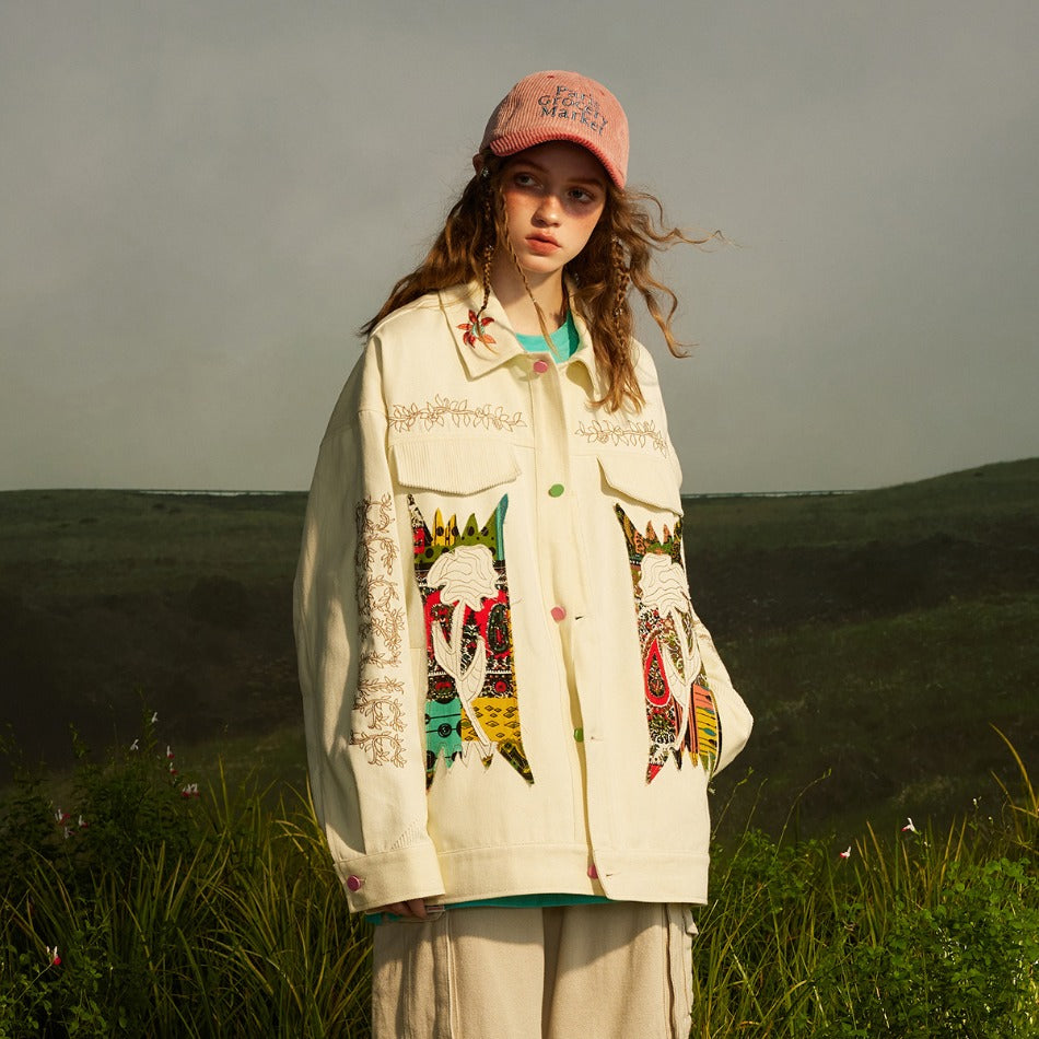 Unisex Jacket Vintage Jacket Loose Hippie Jacket