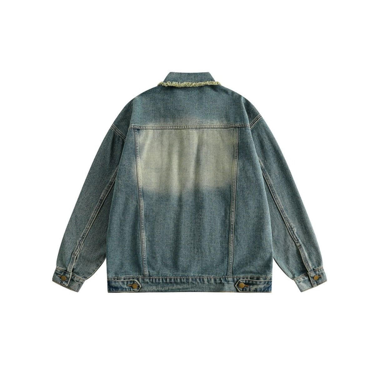 Unisex Jacket Vintage Washed Denim Jacket Loose Jacket Denim Jacket