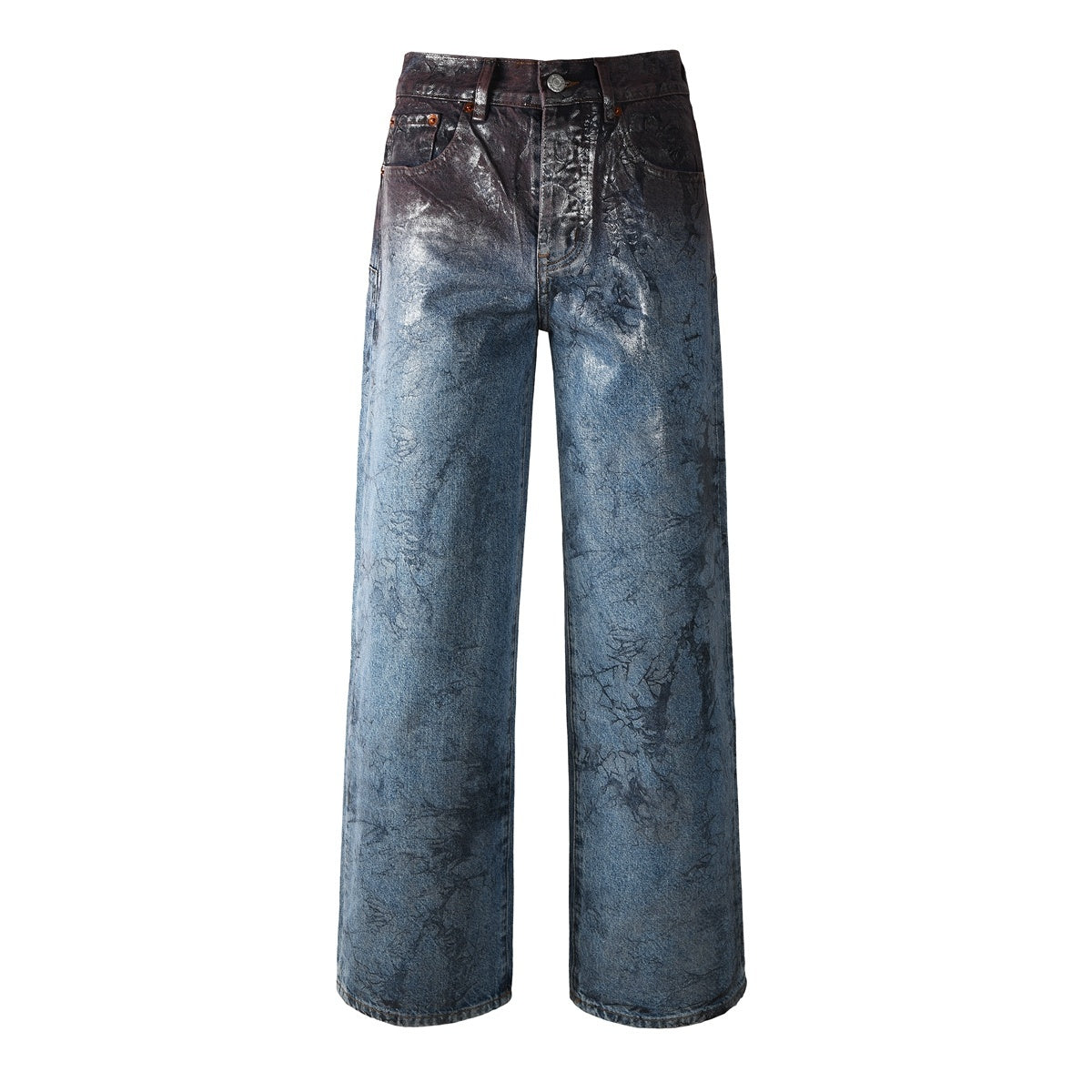 Mens trendy purple jeans, 100% cotton Jeans Rhinestones #109