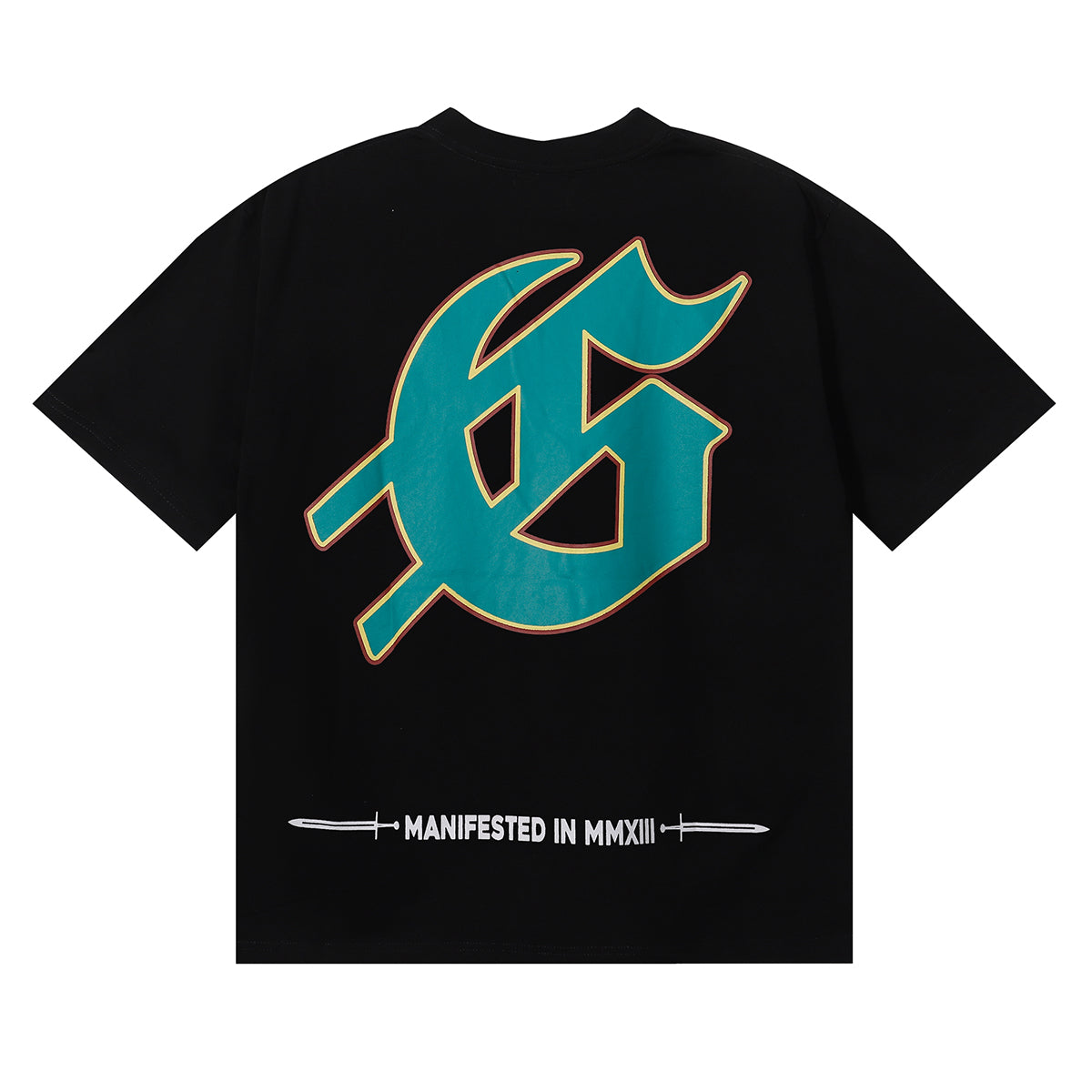 Godspeed T Shirts Speedboat Shark Print Cotton Crew Neck Short Sleeve Men and Women