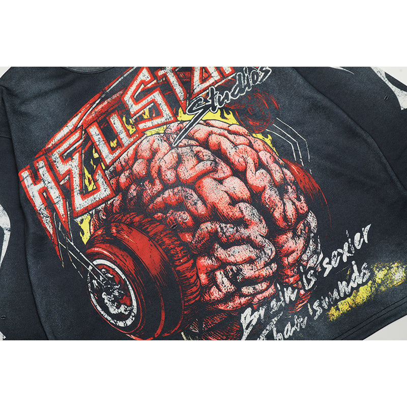 HS Long Sleeve Shirts Hip-hop loose oversize